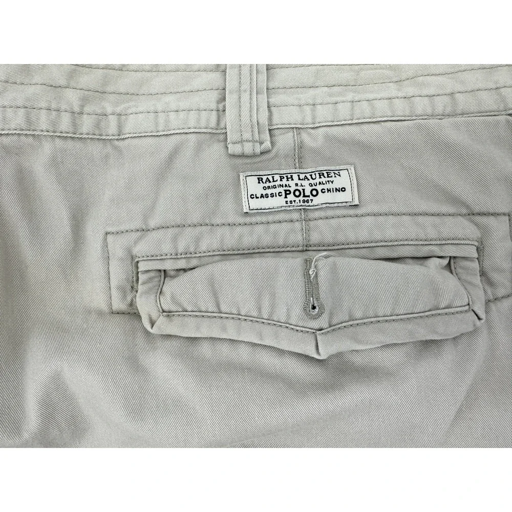Polo‎ Ralph Lauren Cargo Shorts Mens 46 Khaki Tan Classic Chino Cotton Utility
